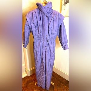 VTG Bogner Lilac Purple Ski Snow Suit Bibs Down Filled  S 6 Women